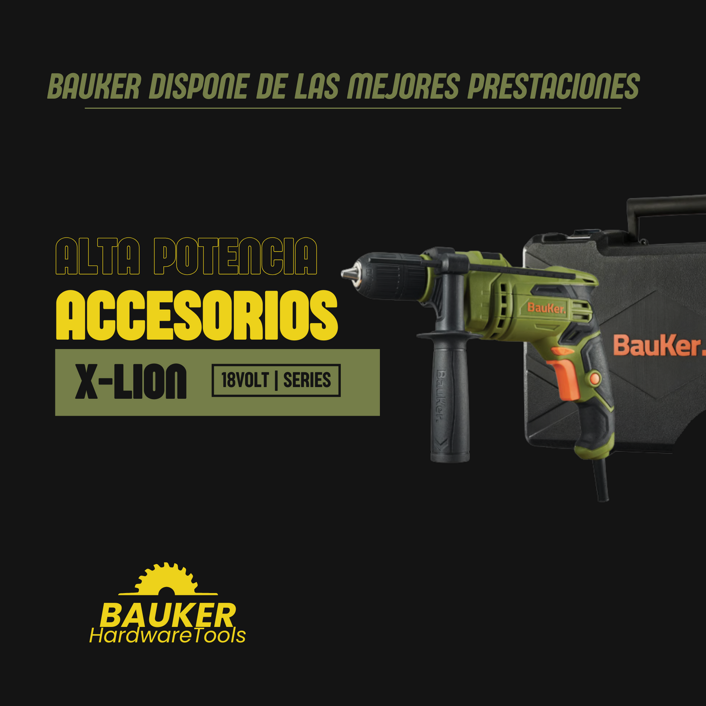 Taladro Percutor 16 Velocidades | Bauker™️