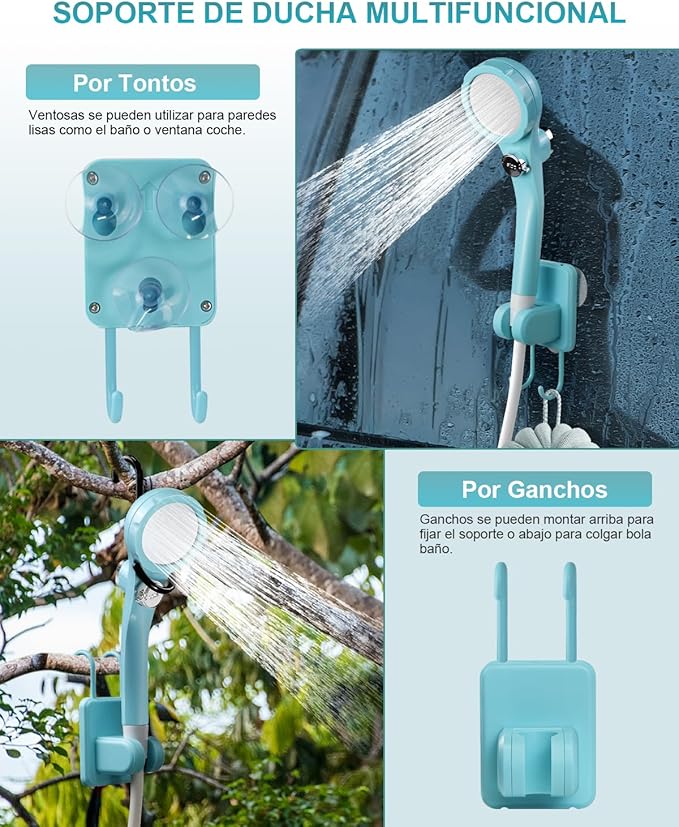 Ducha portátil de batería para camping, carros, perros y multiusos