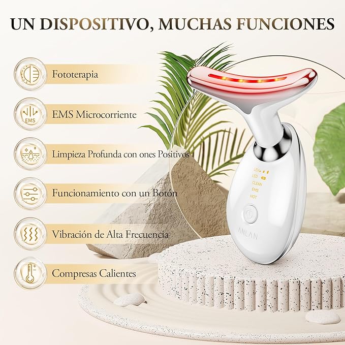 Kneck®️ Masajeador Facial Eléctrico Antiarrugas