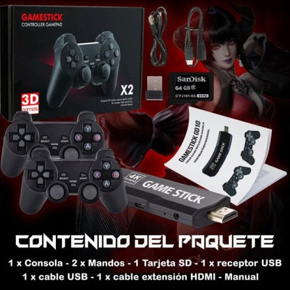 Video Consola StickerGame TV | +10.000 Incluidos | Clasicos y Actuales