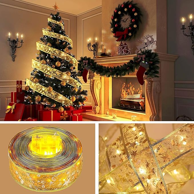 Cinta de Luces Inalambricas Decoración de Navidad 2024
