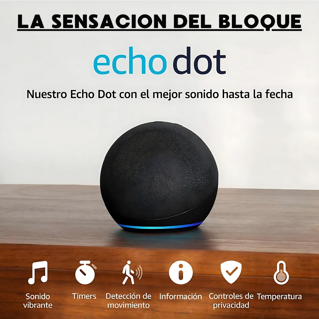 Alexa Echo Dot Gen 5° Amazon + Enchufe Inteligente