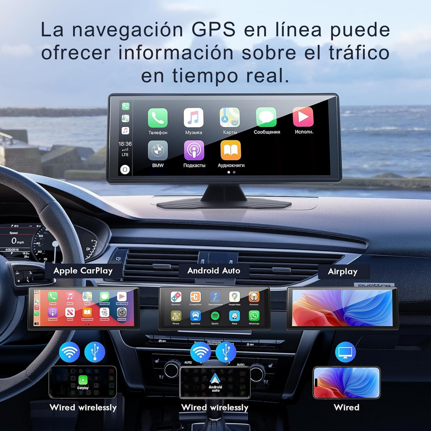 Radio Pantalla Táctil Portátil Vehiculos