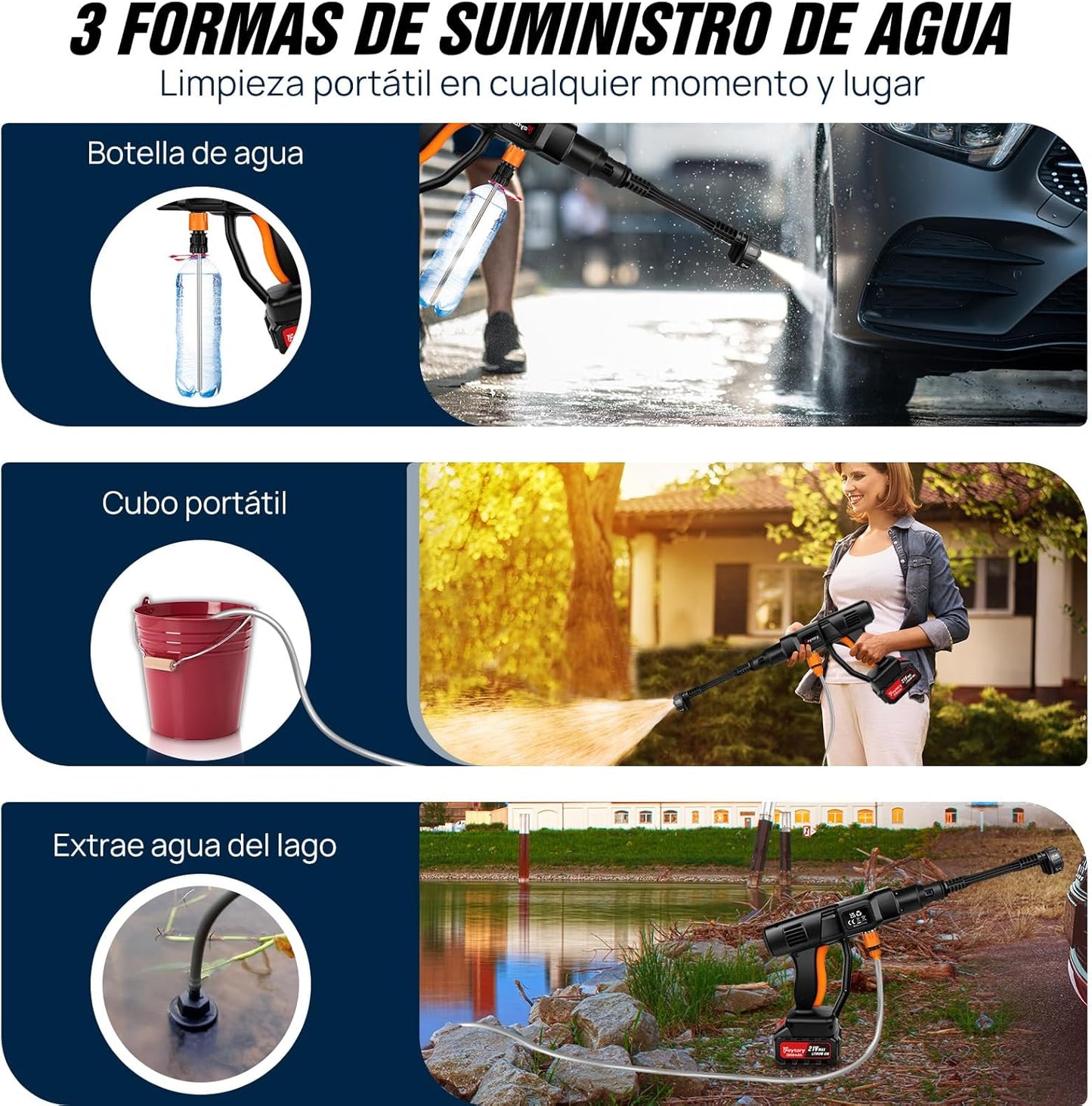 Hidro Lavadora Eléctrica Portatil  | Accesoriso Incluidos