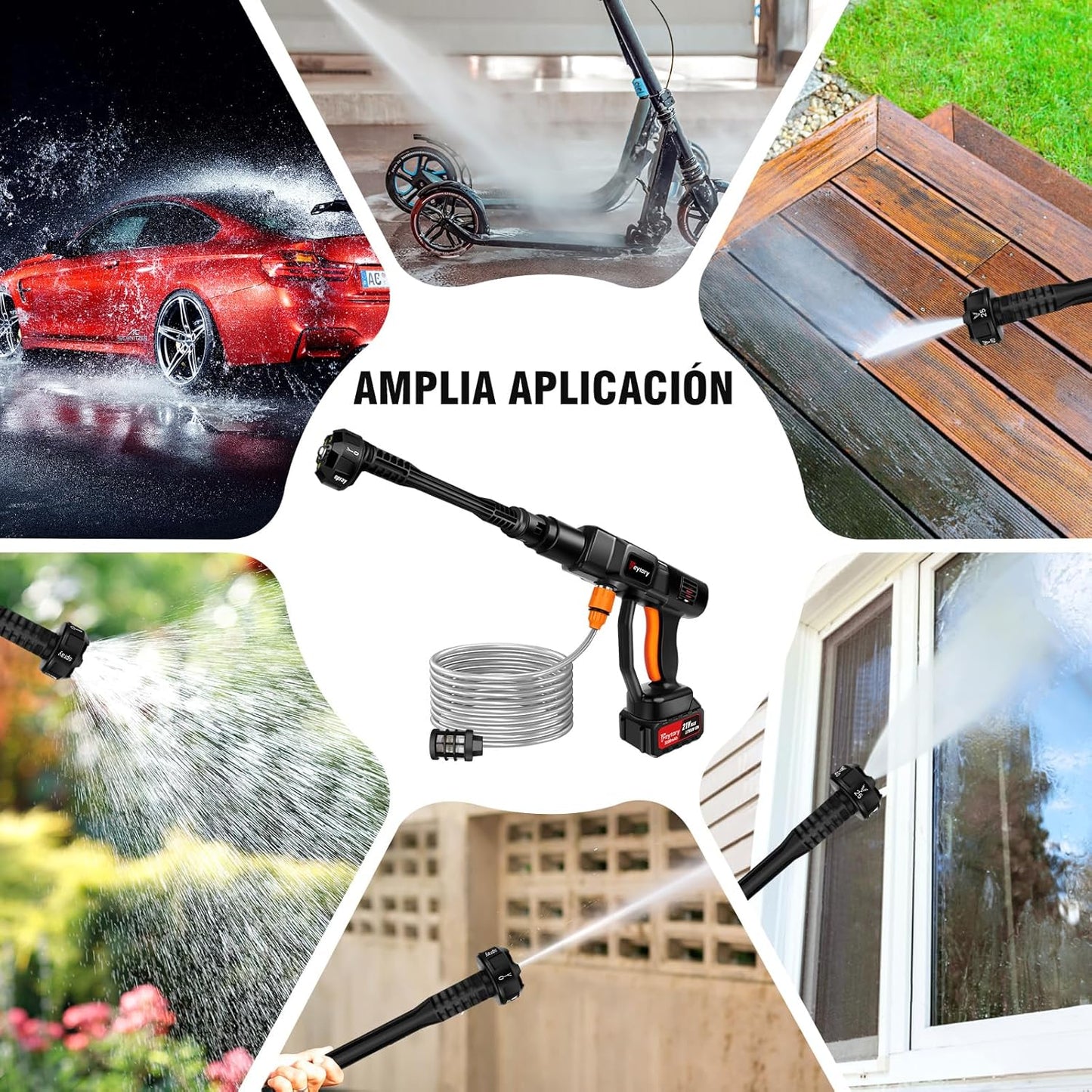 Hidro Lavadora Eléctrica Portatil  | Accesoriso Incluidos