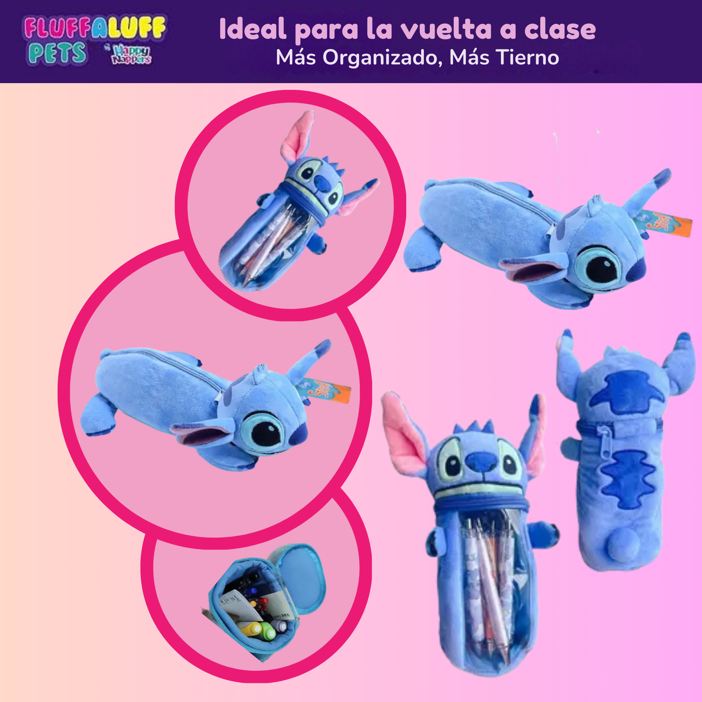 Almohada Napper y Cartuchera Stich | "Regresa a clases con toda la comodidad y moda"